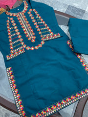 Embroidered lawn dress