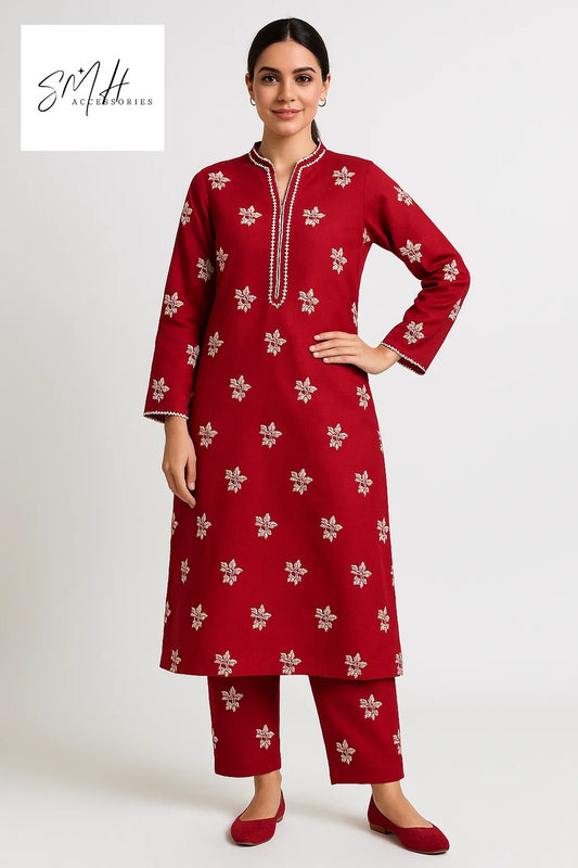 BASIC EMBROIDERED COORD SET