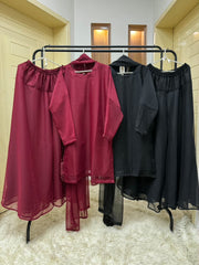 SAVY 3PC CHIFFON DRESS