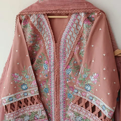 MAROSH LAWN 3PC DRESS (DUSTY)