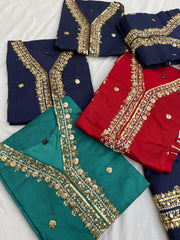 Kora dabka embroidered kurta