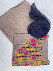 Embroidered 3pc dress