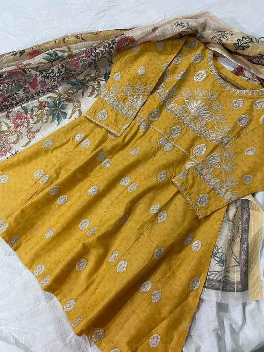 Lawn embroidered frock