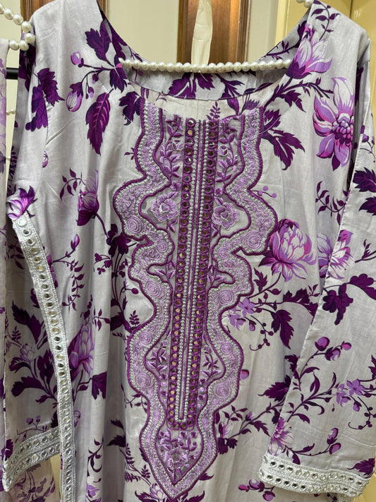 ANEELA’S 3PC DRESS