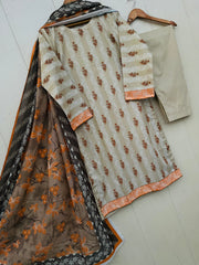 IERISH LAWN 3PC DRESS