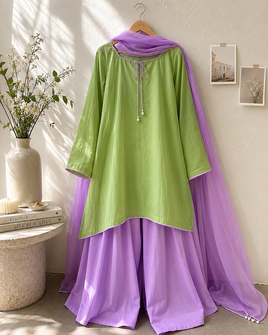 ESHAL 3 PC LAWN FARSHI DRESS