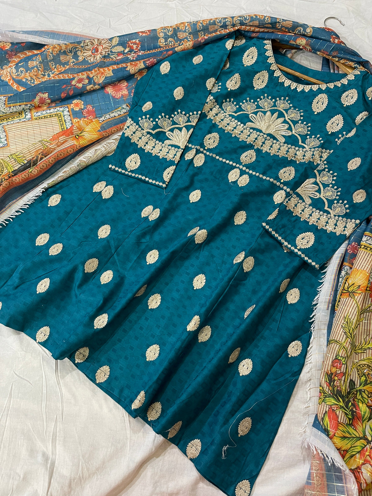 Lawn embroidered frock
