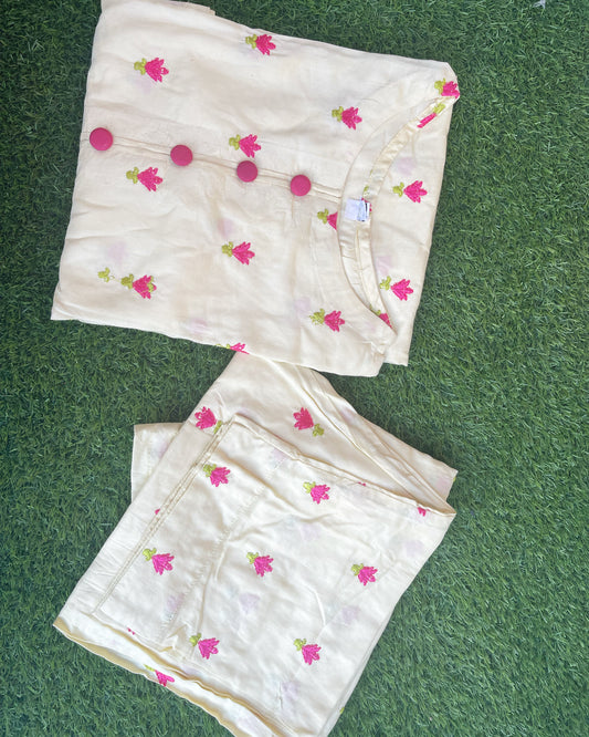 Embroidered coord set