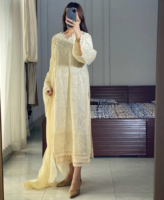 IRISH LUXURY LAWN COLLECTION (pearl white )