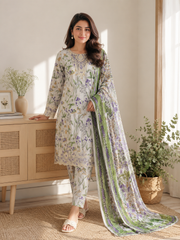 Simple lawn 3pc dress