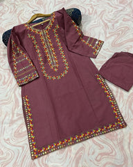 Affordable casual pure lawn dress