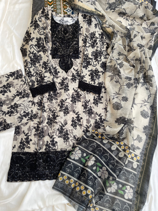VEENY 3PC LAWN DRESS