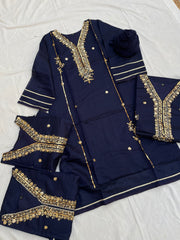 Kora dabka embroidered kurta
