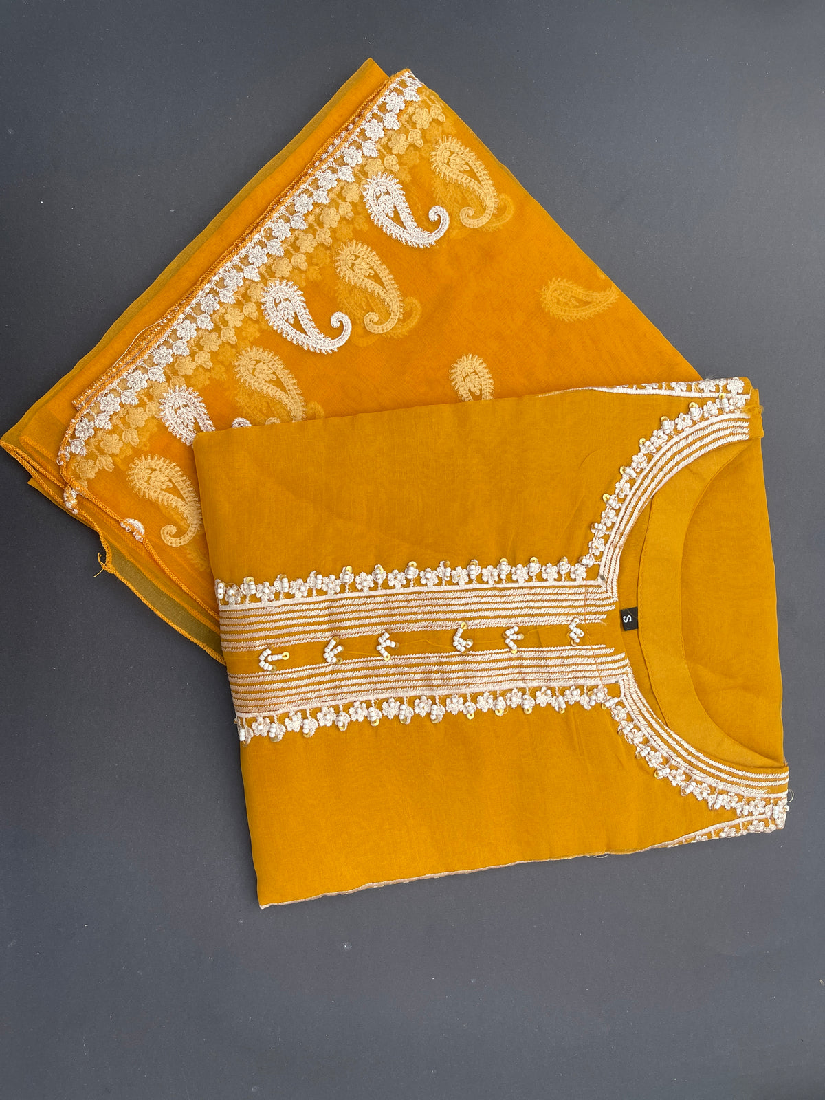 Organza embroidered dress