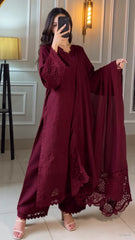 IRISH LAWN 3PC (MAROON)
