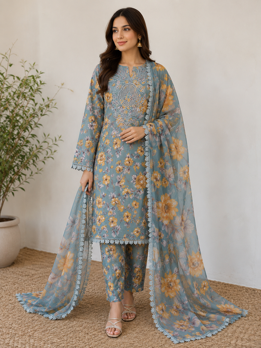 RAYA 3PC LAWN DRESS