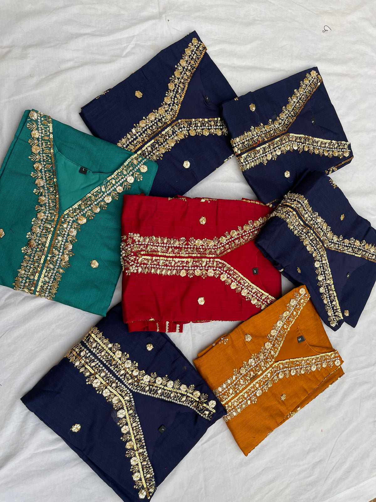 Kora dabka embroidered kurta