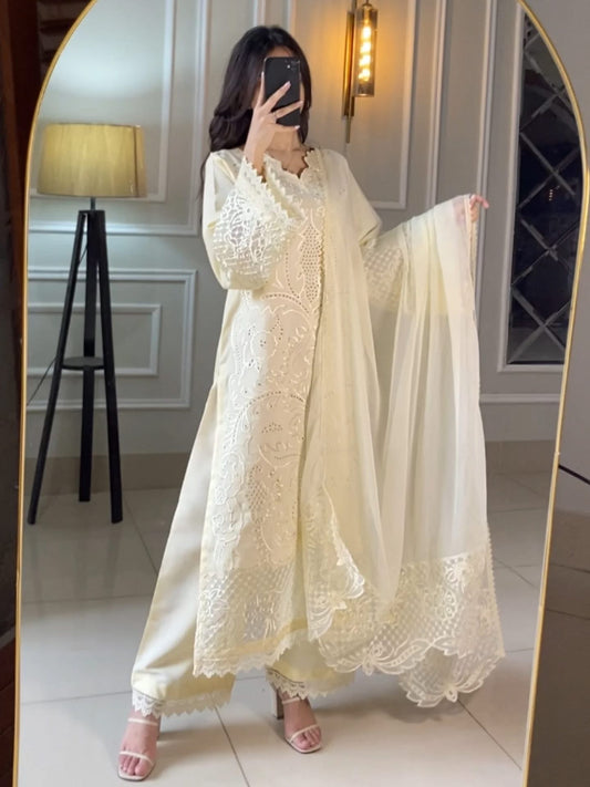 IRISH LUXURY LAWN COLLECTION (pearl white )