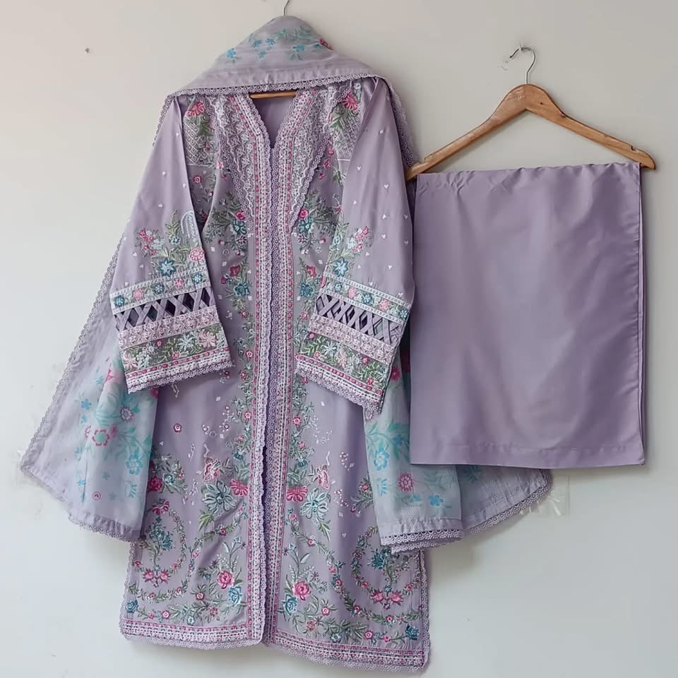 MAROSH 3PC LAWN DRESS (LAVENDER)