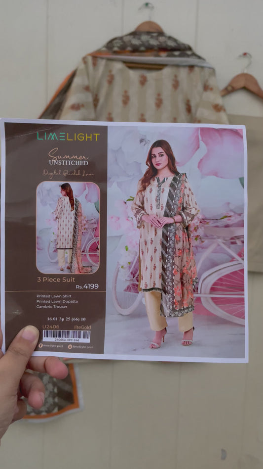 IERISH LAWN 3PC DRESS