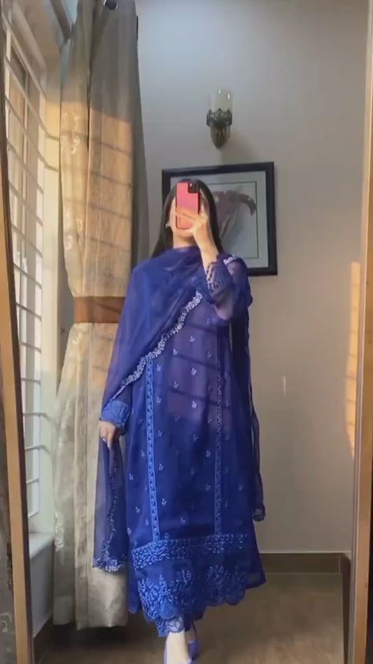 Luxury chiffon 3pc dress